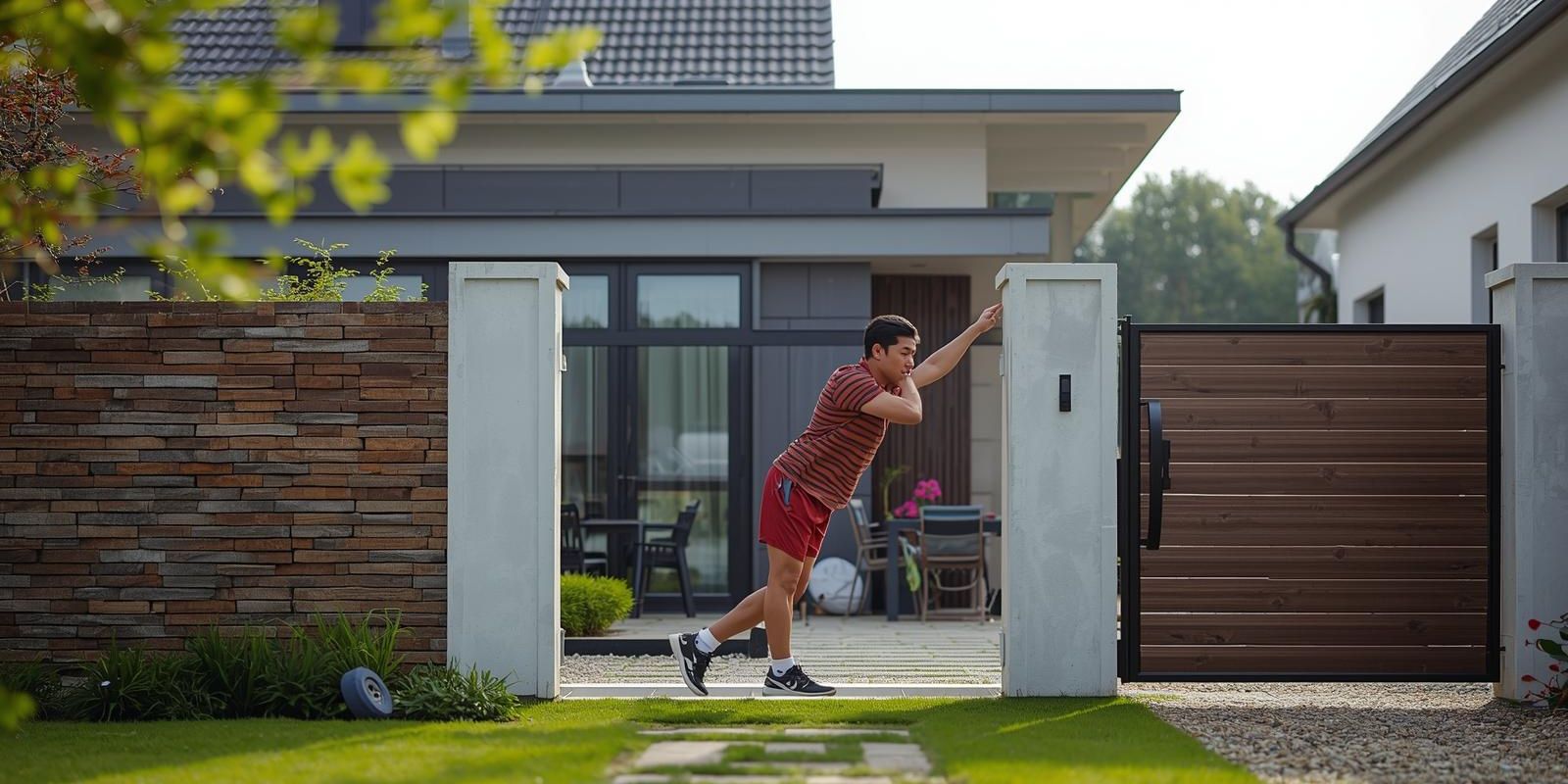 Aktywny styl życia w ogrodzie przy nowoczesnych bramach Brzesko i ogrodzeniach aluminiowych
